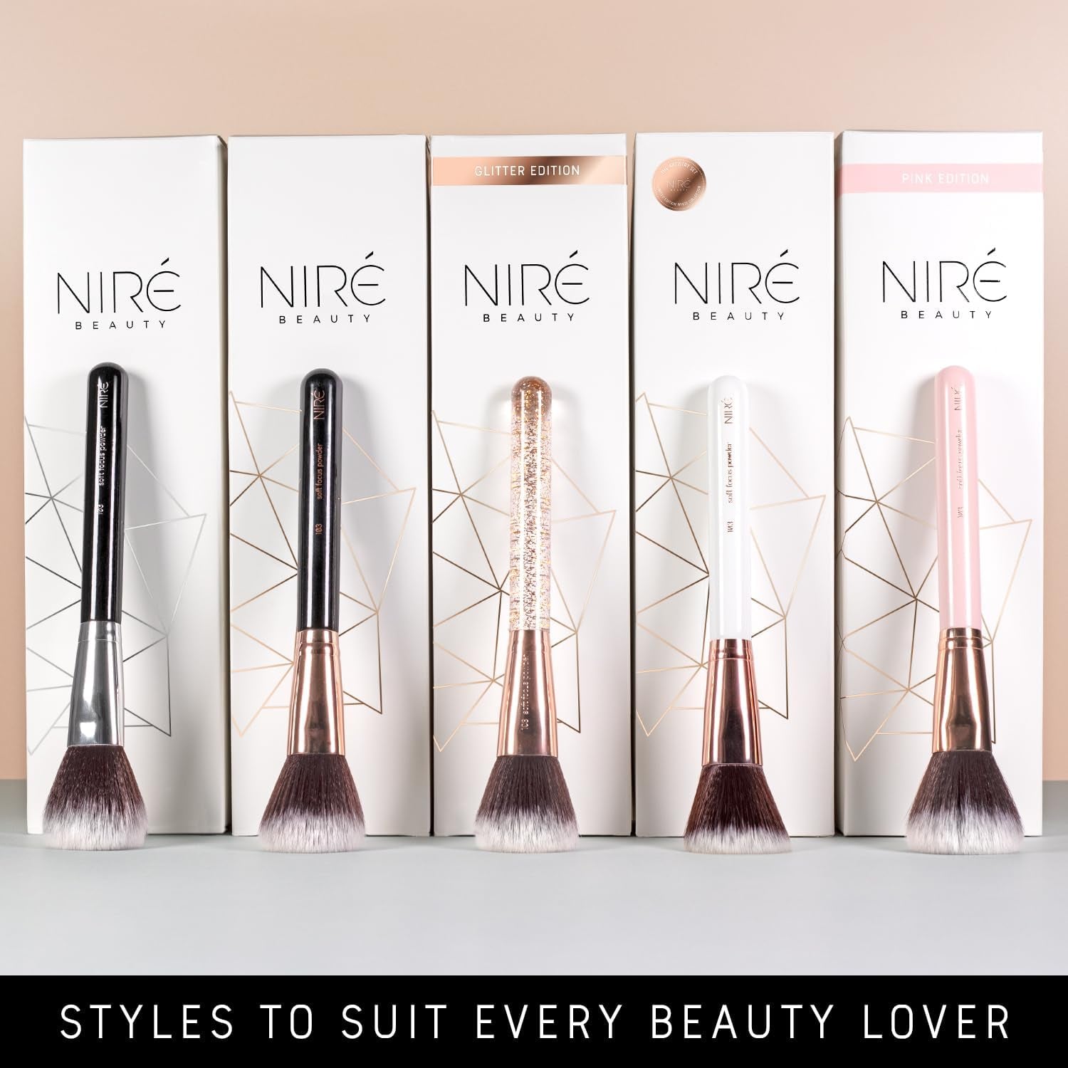 Beauty 15Piece Award Winning Glitter Makeup Brushes: Cute Makeup Brushes Set with Case, Blending Sponge, Cleaner, Guide, Gift Box